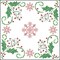 Herrschners Winter Holly Quilt Block Stamped Cross-Stitch